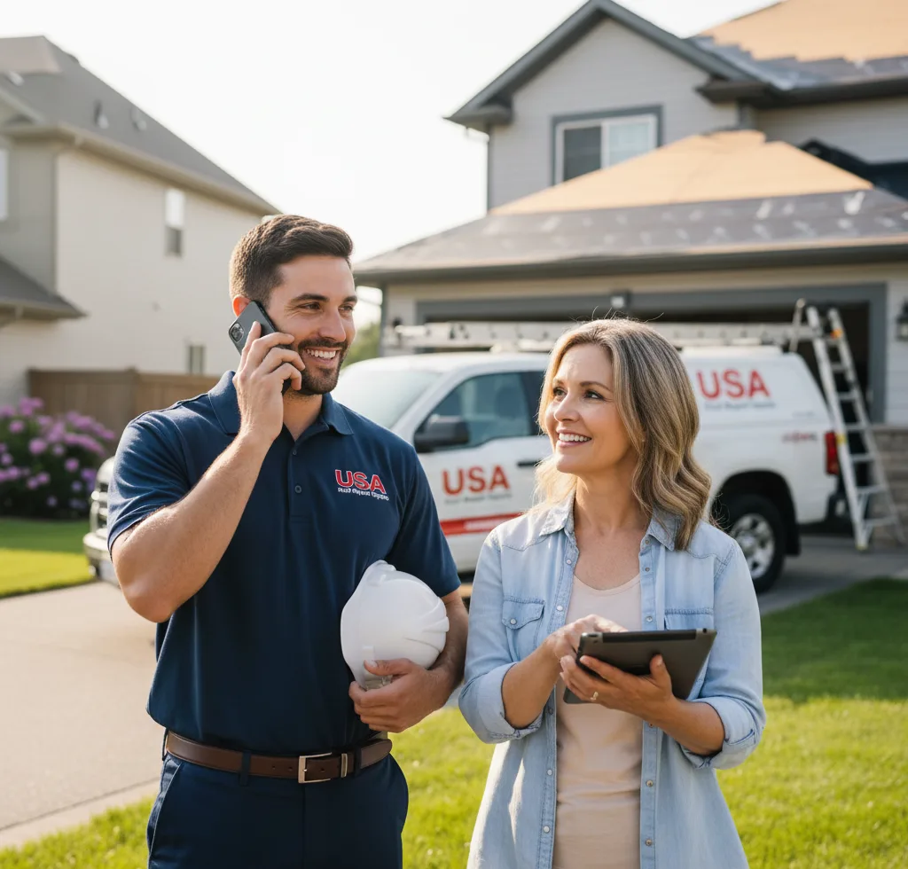 USA Roof Repair Experts customer support in Plover